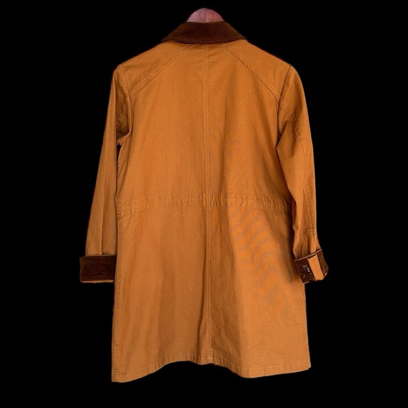 Joan Rivers Corduroy Trim Field Jacket Ginger Brown Utility Coat Size M - Picture 6 of 14